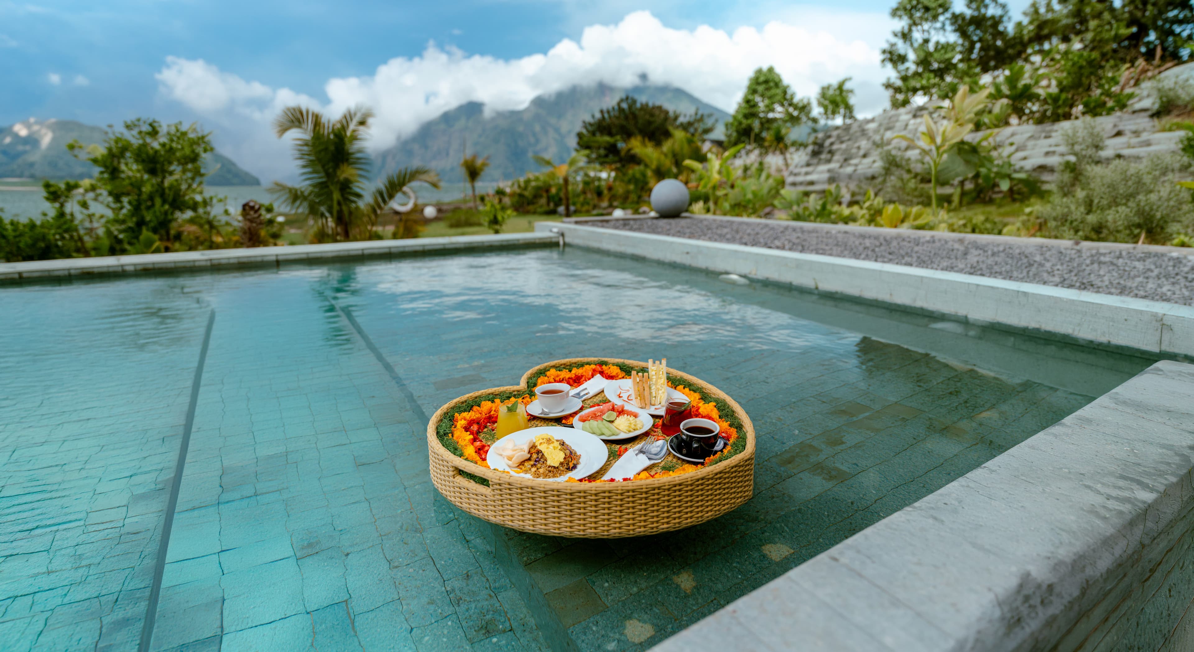Poolside Breakfast by the Lake Experience